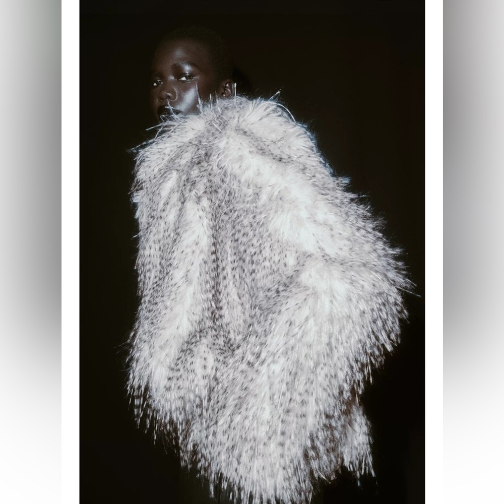 ZARA SHORT FAUX FUR COAT - Picture 10 of 16